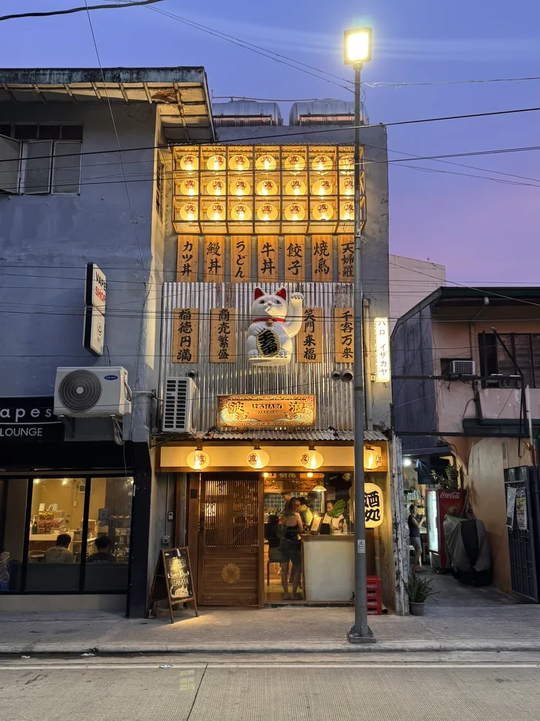 HARO Izakaya Makati at blue hour, view 3