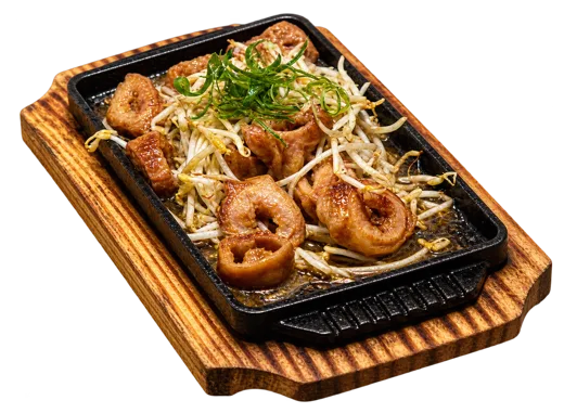 Sizzling pork offal