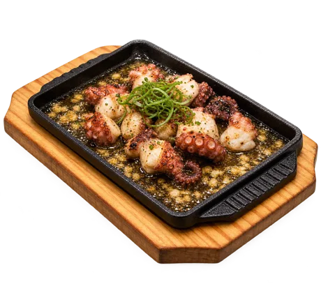 Butter garlic octopus