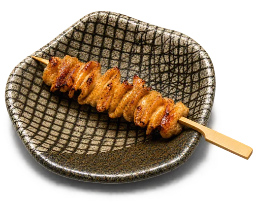 Chicken skin skewer